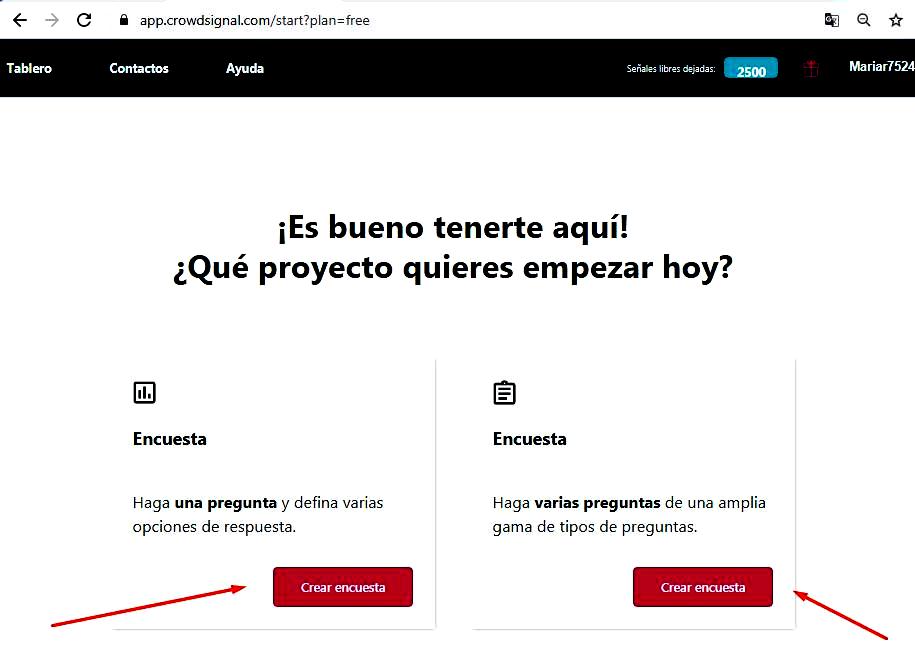 Páginas para hacer encuestas - Comenzar en Crowdsignal