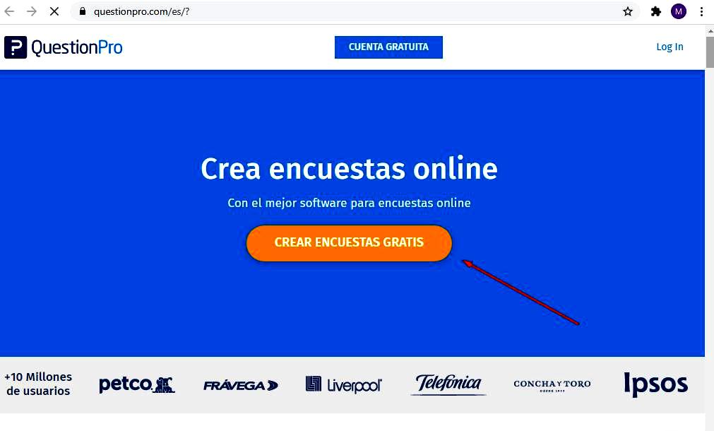 Páginas para hacer encuestas - Crear encuesta en Questionpro