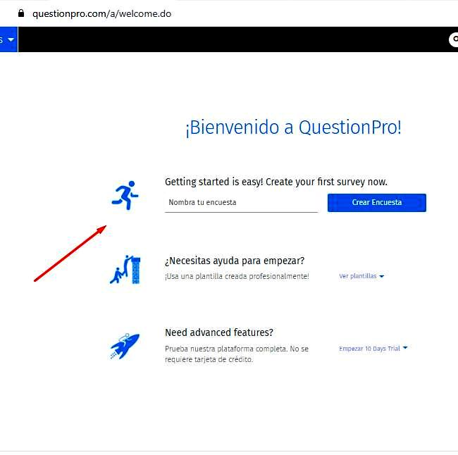 Páginas para hacer encuestas - Crear encuesta Questionpro