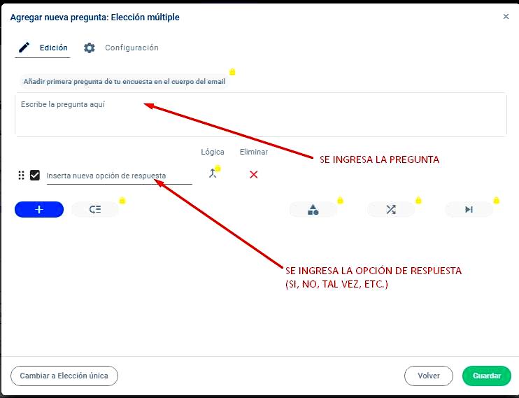 Páginas para hacer encuestas - Ingresar las preguntas en Encuestas.com