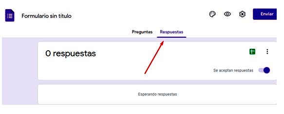 Páginas para hacer encuestas - Sección de respuestas de formulario Google Forms