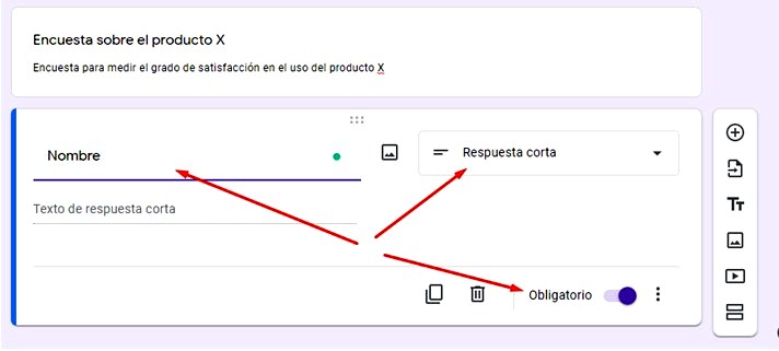 Páginas para hacer encuestas - Tipo de formulario Google Forms 