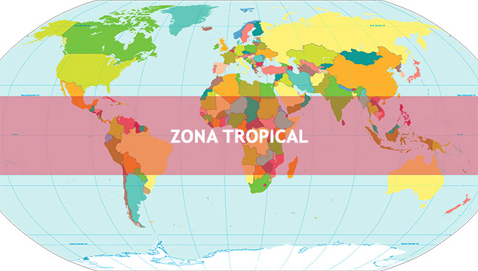 Países con clima tropical - Zona tropical del mundo