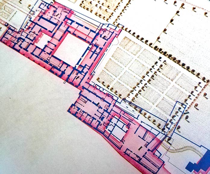 Plano de las estancias del palacio