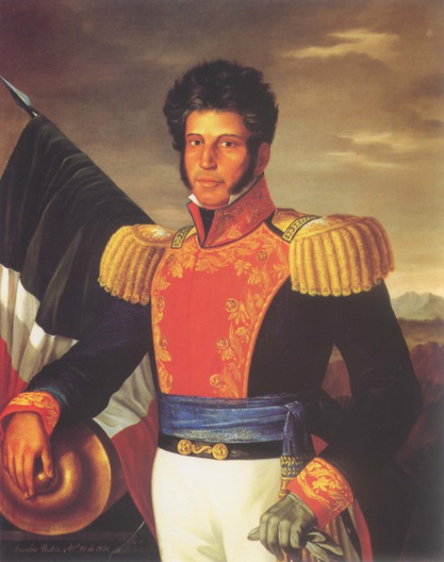 Personajes históricos mexicanos. Vicente Guerrero. Autor: Anacleto Escutia. 1850. Museo Nacional de Historia, México.