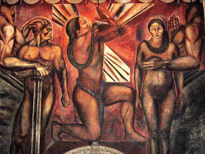Pintores mexicanos. José Clemente Orozco. Fragmento de la obra Omnisciencia, 1925.
