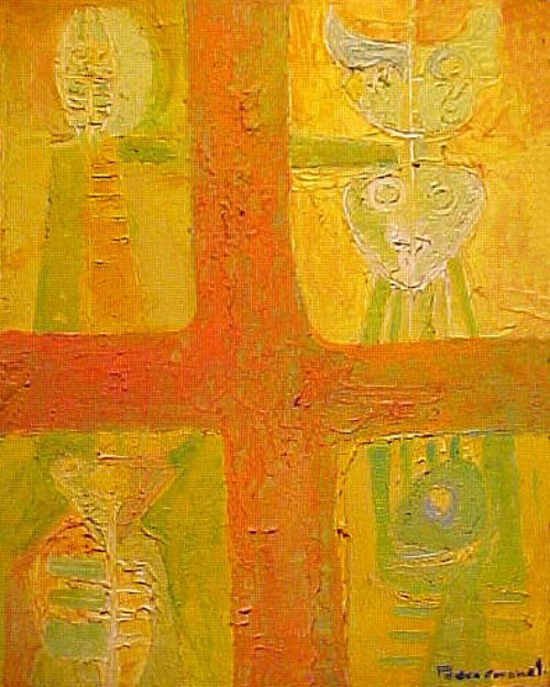 Pintores mexicanos. Pedro Coronel. Deshabitados, (1961 Estimado).