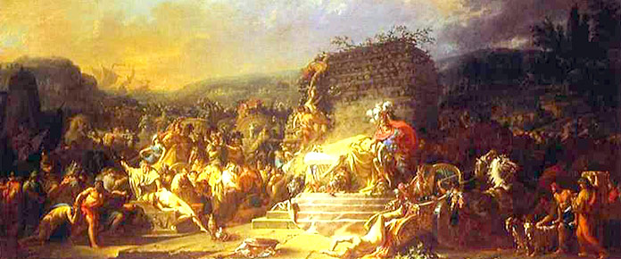 Pira funeraria: El funeral de Patroclo, de Jacques Louis David