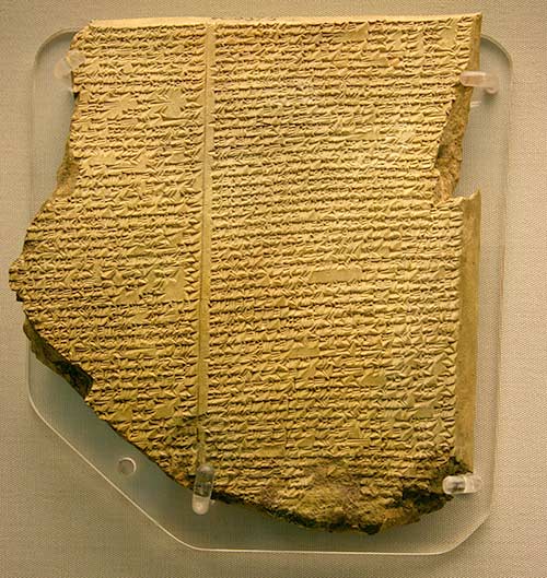 Tipos de escritura: epopeya de Gilgamesh