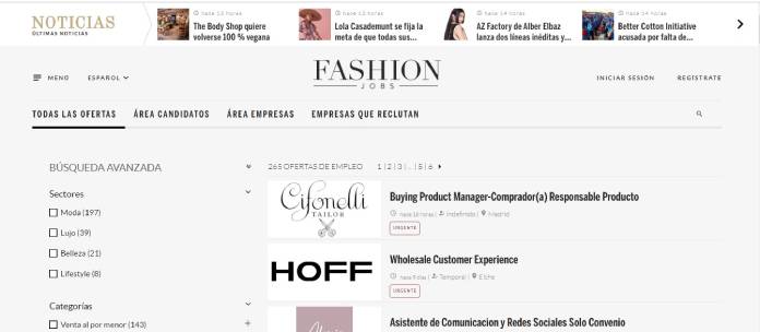 Portales de empleo en España - Fashionjobs