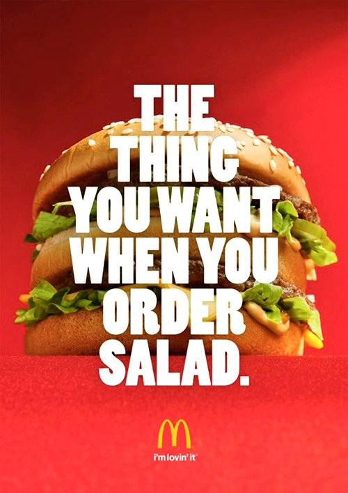 Cartel publicitario de McDonald's