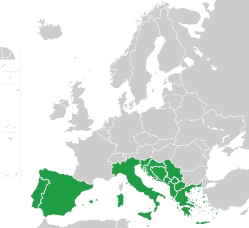 Regiones de Europa. Europa Meridional.