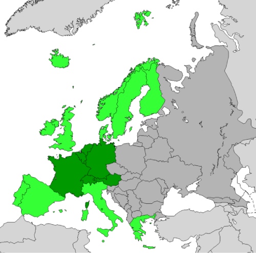 Regiones de Europa. Europa Occidental.