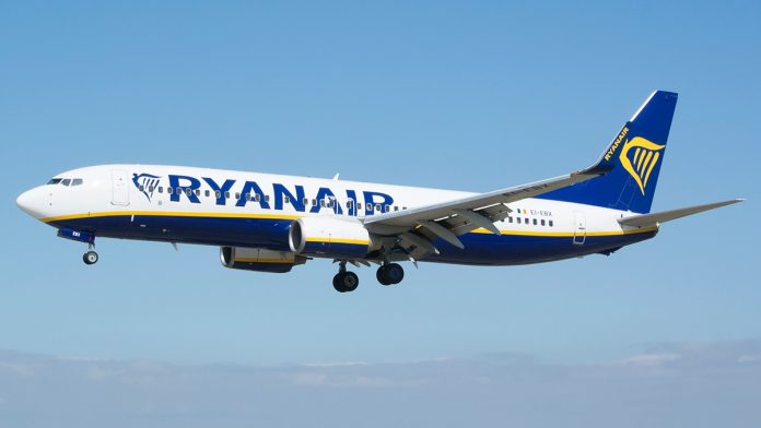 Avión de Rayanair