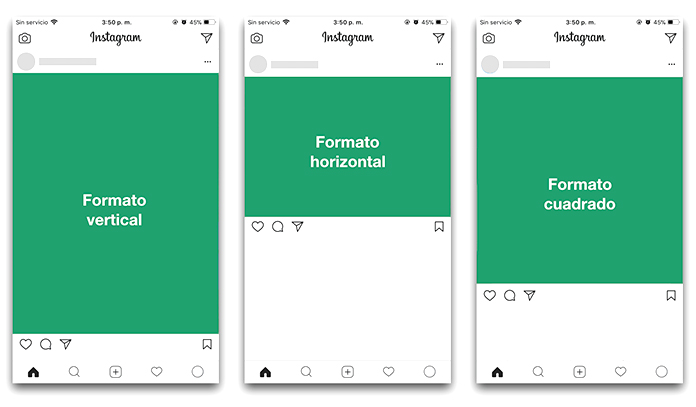 Tamaños de fotos en publicaciones Instagram