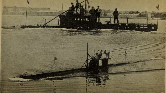 Imagen de un submarino de guerra de 1914