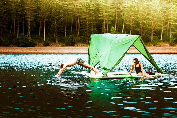 Tentsile Universe, la tienda de campaña que navega sobre el agua