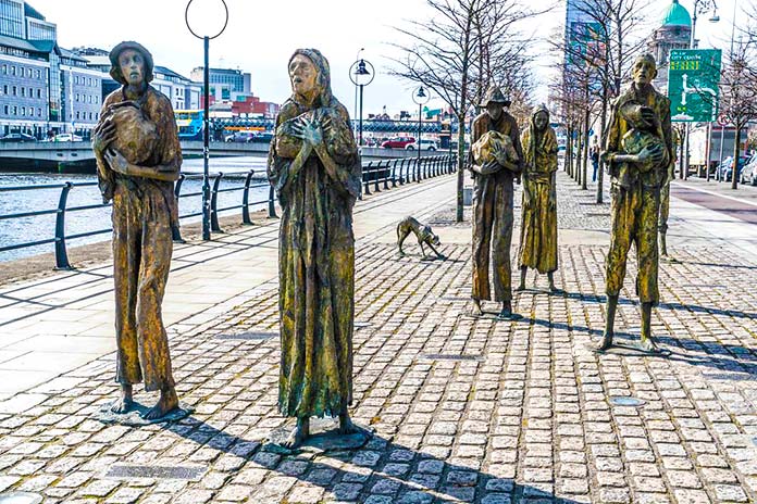 Esculturas conmemorativas de 'The Famine'.