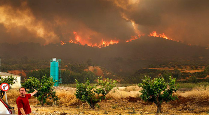 Incendio forestal en Valencia, 2012
