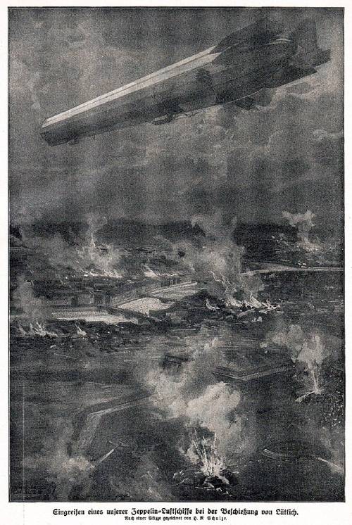 Zeppelin-En-La-Primera-Guerra-Mundial-Bombardeo-Lieja