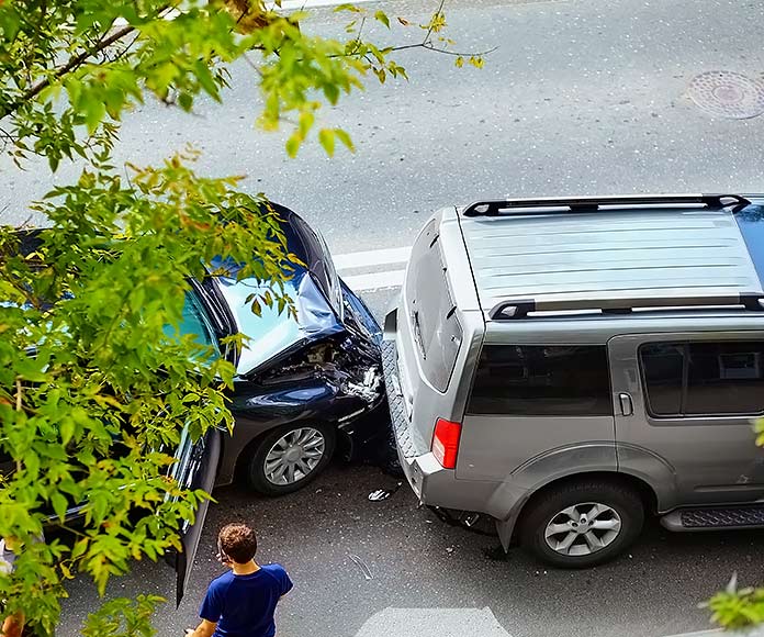 accidente de coche, colisión entre dos coches