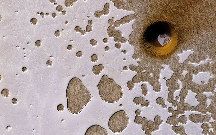 El enorme agujero en Marte