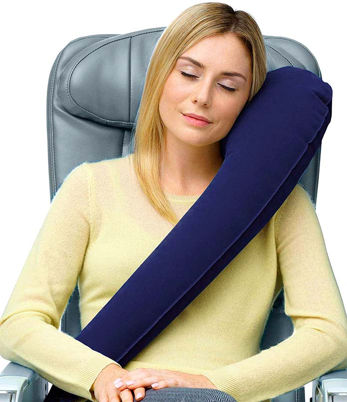 Almohada ergonómica para el avión