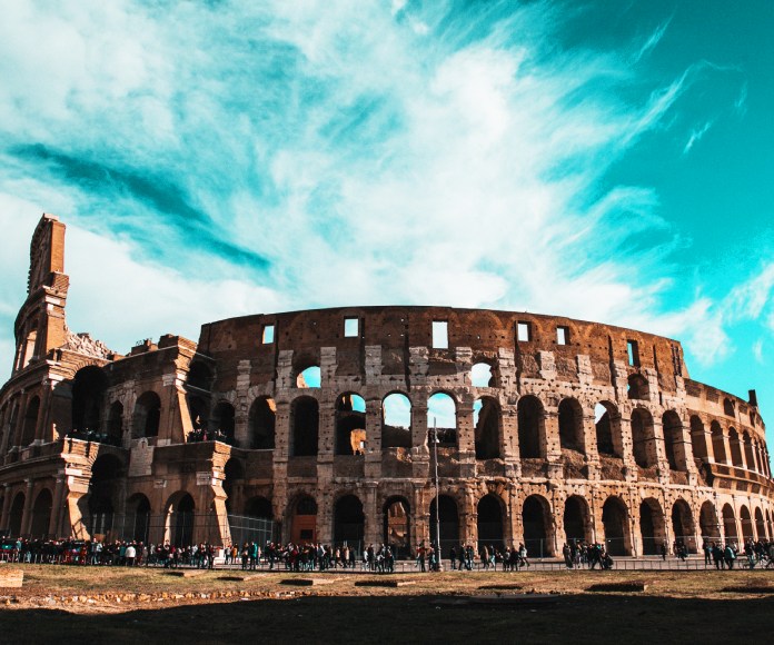 Coliseo de Roma en perspectiva.