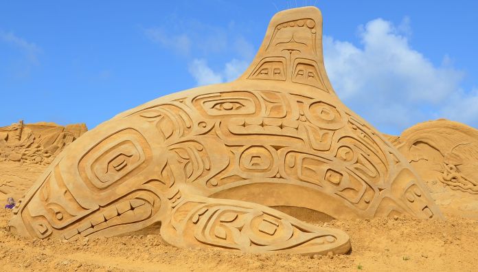 Arte sustentable - Escultura de arena