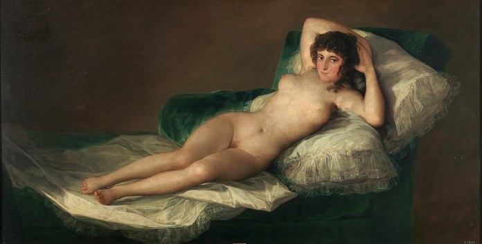 Artistas de pinturas - Francisco de Goya - La maja desnuda