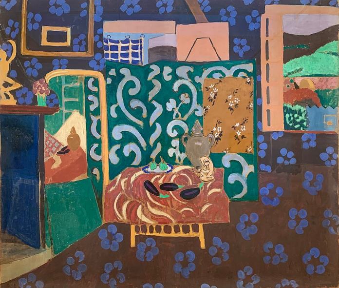 Artistas de pinturas - Henri Matisse - Interior con berenjenas