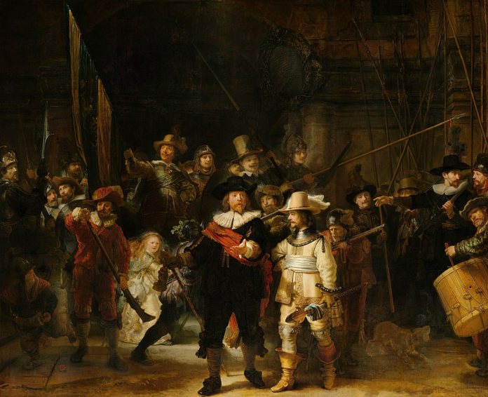 Artistas de pinturas - Rembrandt - La ronda de noche