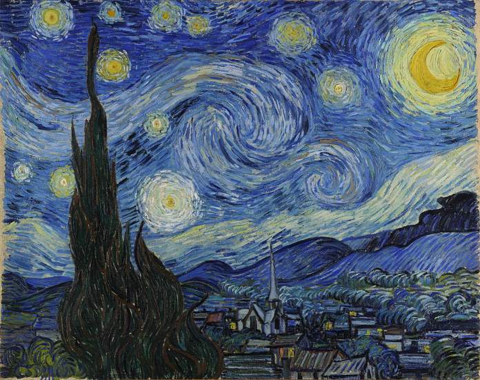 Artistas de pinturas - Vincent van Gogh - La noche estrellada