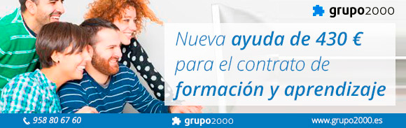 ayuda de 430 euros para contratos para la formación y el aprendizaje