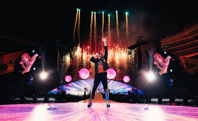 Chris Martin durante un concierto de Coldplay en 2022. 