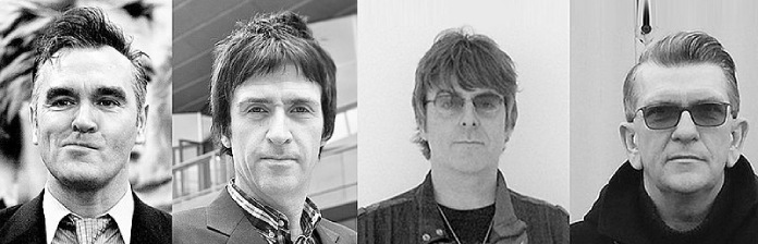 Fotos en blanco y negro de los integrantes de The Smiths.