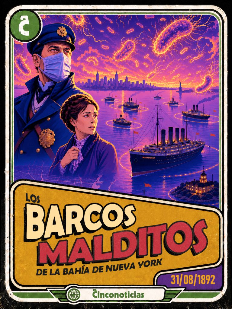 Tarjeta coleccionable Cinconoticias "Los barcos malditos de la bahía de Nueva York"