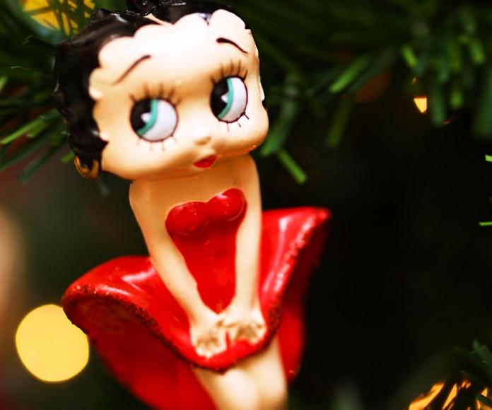 Decoración navideña de Betty Boop.