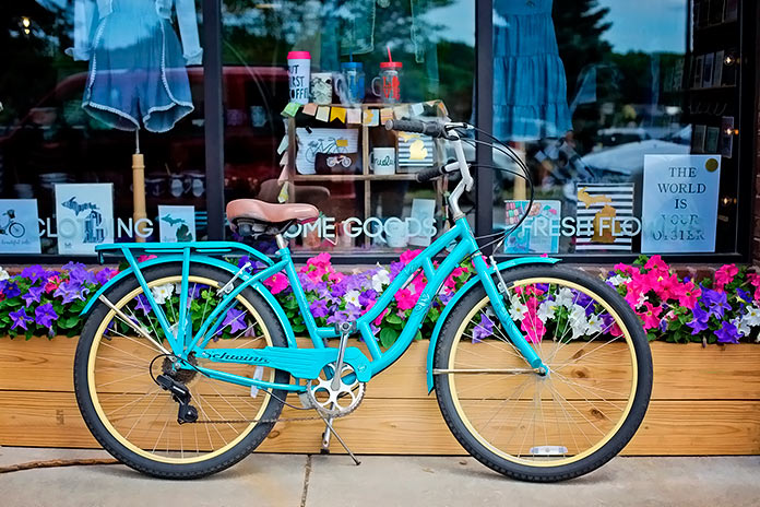 bicicleta vintage azul