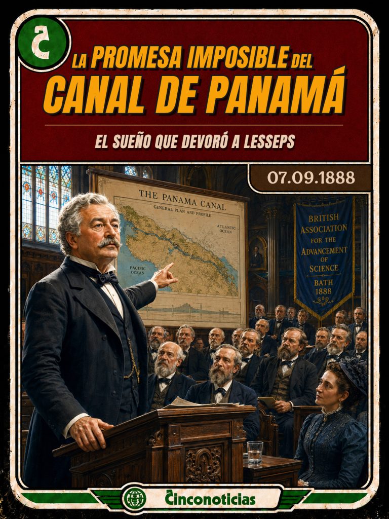 Tarjeta coleccionable Cinco Noticias "La promesa imposible del Canal de Panamá"