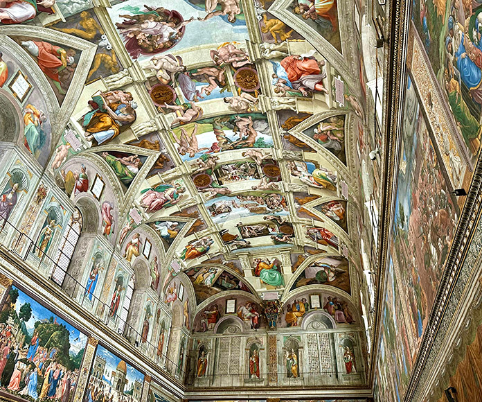 Parte superior de la Capilla Sixtina