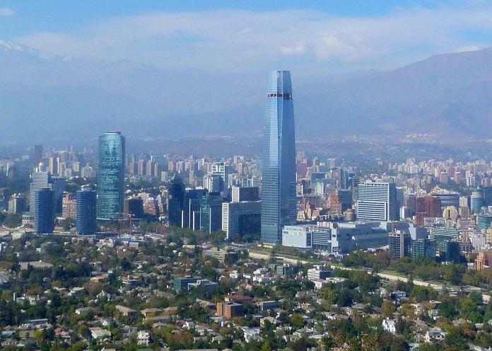 Vista parcial de Santiago de Chile