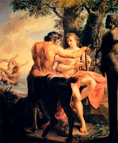 "Aquiles y el Centauro Quirón" (Pompeo Batoni, 1746 / Galleria degli Uffizi, Florencia, Italia)