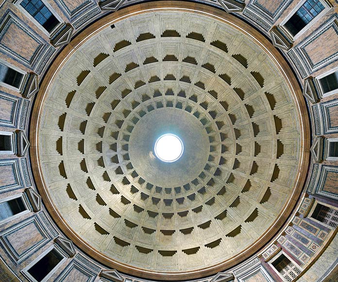 Interior de la cúpula del Panteón Roma