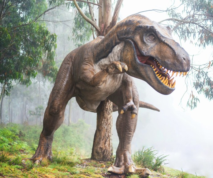 Imagen digitalizada de un dinosaurio.