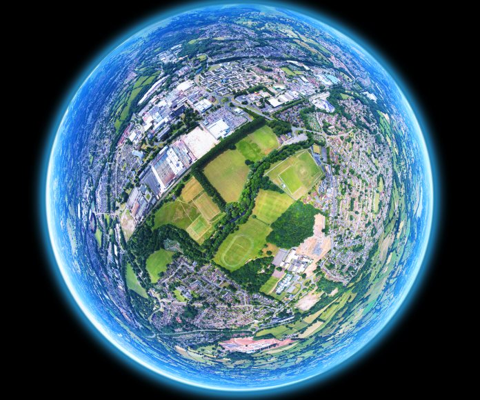 Vista panorámica de la Tierra.