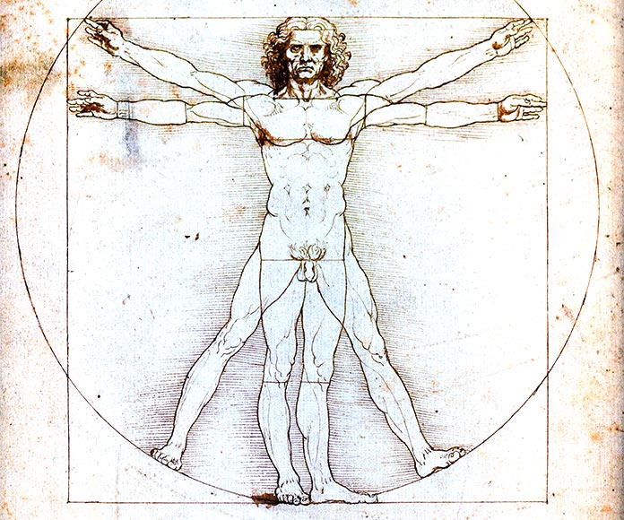 El Hombre de Vitruvio, Leonardo da Vinci, 1492