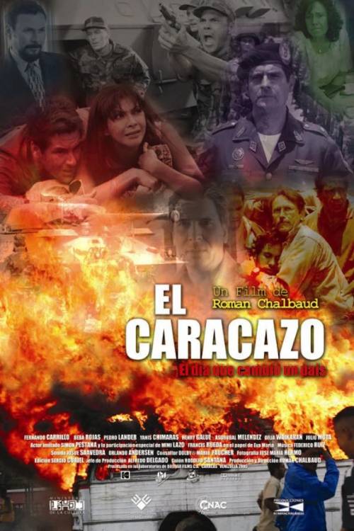 El cover muestra imágenes previas de los conflictos e la película El Caracazo. 
