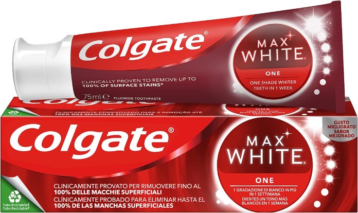 Pasta de dientes Max White One de Colgate.
