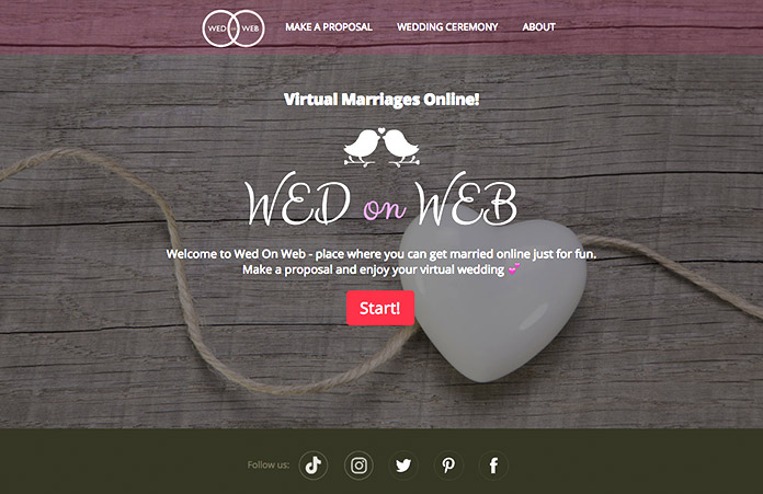 Cómo casarse por internet en WedOnWeb